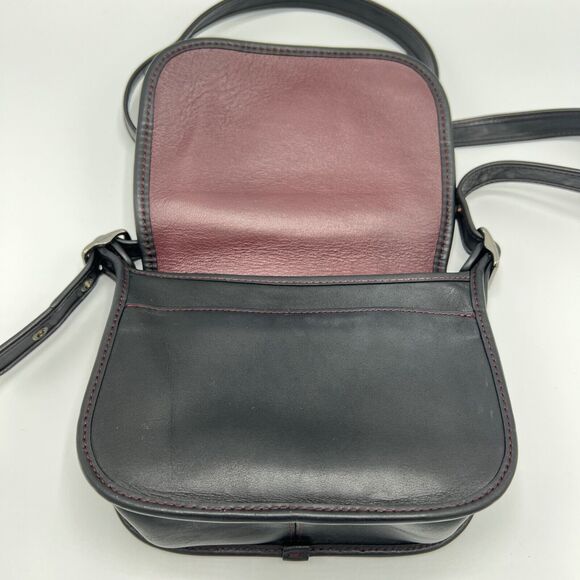 Coach Saddle 18 Mini Crossbody Shoulder Bag Black Glovetanned Leather No 57731 - Picture 10 of 15